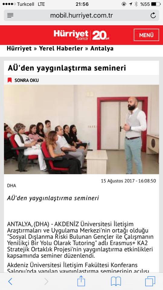 Şenol baygül den Akdeniz Üniversitesi'nde seminer Hürriyet Gazetesi
